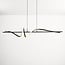 3-step dimmable designer pendant light Ches - black with integrated LED