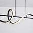 3-step dimmable designer pendant light Ches - black with integrated LED