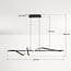 3-step dimmable designer pendant light Ches - black with integrated LED