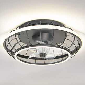 Black Lilu ceiling fan with Integrated LED