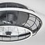 Ceiling fan Lilu - black with integrated LED and remote control