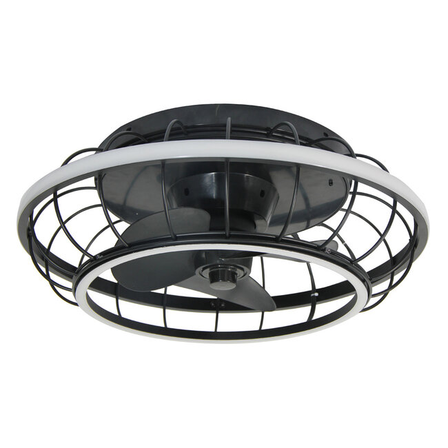 Black Lilu ceiling fan with integrated LED