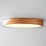 3-step dimmable ceiling light Jano - round with wooden detail