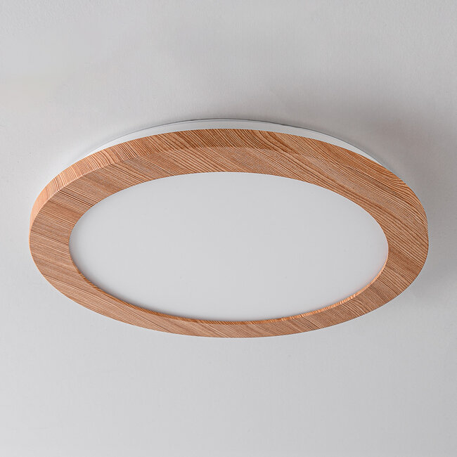Ceiling lamp, 3-step dimmable with wooden rim - Camille