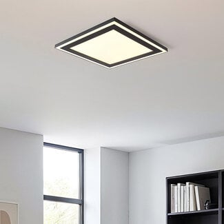 Square ceiling lamp Noella with two lights, 3-step dimmable