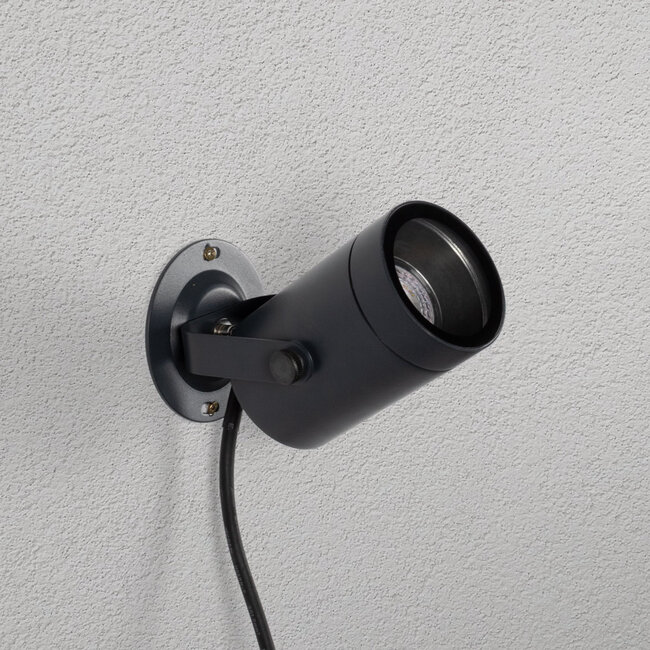 Adjustable outdoor wall light - black