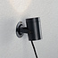 Adjustable outdoor wall light - black