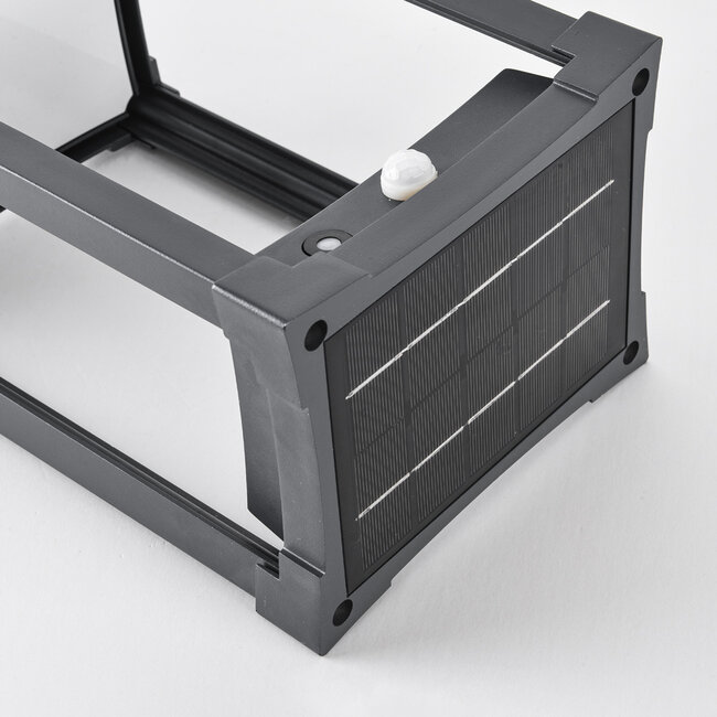 Solar outdoor floor lamp Janita with sensor - black