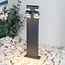 Outdoor floor lamp Jente with adjustable spotlights - anthracite with integrated LED