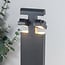 Outdoor floor lamp Jente with adjustable spotlights - anthracite with integrated LED