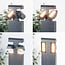 Outdoor floor lamp Jente with adjustable spotlights - anthracite with integrated LED