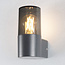 Modern wall lamp, smoked glass grey