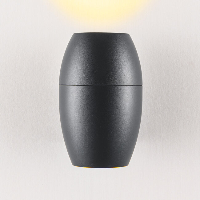 Contemporary oval wall light for outdoor use