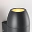 Oval outdoor wall light - black