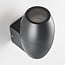 Oval outdoor wall light - black