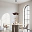 pendant light Osaka in hand-braided rope - chocolate brown