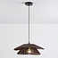 pendant light Osaka in hand-braided rope - chocolate brown