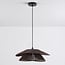 pendant light Osaka in hand-braided rope - chocolate brown