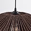 pendant light Osaka in hand-braided rope - chocolate brown