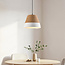 pendant light Hikari with cotton shade - neutral brown