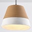 pendant light Hikari with cotton shade - neutral brown