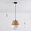 pendant light Hikari with cotton shade - neutral brown