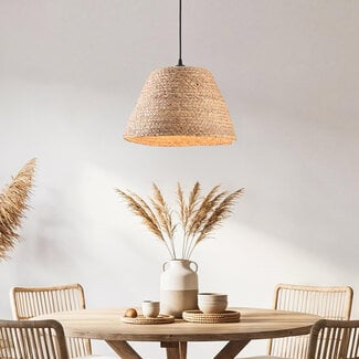 pendant light Sapporo in water hyacinth - neutral colour