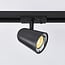 Track spotlight 1-phase Sev, 3-step dimmable, black with chrome-effect