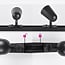 Track spotlight 1-phase Sev, 3-step dimmable, black with chrome-effect