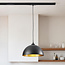 Track pendant light 1-phase Fos, black with gold interior