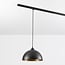 Track pendant light 1-phase Fos, black with gold interior
