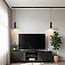 Track Tube pendant light 1-Phase Len, Black