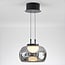 pendant light Mette - black with smoked glass and 3-step dimmable LED