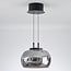 pendant light Mette - black with smoked glass and 3-step dimmable LED