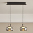 Black Katla pendant lamp with smoked glass and 3-step dimmer