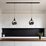 Track pendant light 1-phase Nya with smoked glass and mirror effect
