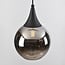 Track pendant light 1-phase Nya with smoked glass and mirror effect
