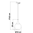 Track pendant light 1-phase Nya with smoked glass and mirror effect