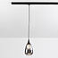 1-phase rail pendant lamp with smoked glass with Mirror effect - Noi