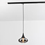 Single-phase rail pendant lamp with smoked glass and Mirror effect - Nill