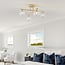 4-light ceiling light Nymo - gold with clear glass