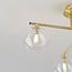 4-light ceiling light Nymo - gold with clear glass
