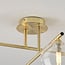 4-light ceiling light Nymo - gold with clear glass