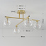 Elegant ceiling lamp, 4-light gold with transparent glass - Nymo