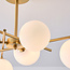 Ceiling light Venezia gold with opal glass, 6-light