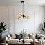 4-light pendant light Firenze - amber glass