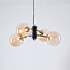 4-light pendant light Firenze - amber glass