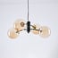 4-light pendant light Firenze - amber glass