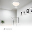 White flush ceiling light Ø25.5 cm with sensor and adjustable colour temperature