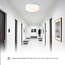White flush ceiling lights Ø35.2 cm with emergency unit - CCT switch 3000K/4000K/6000K